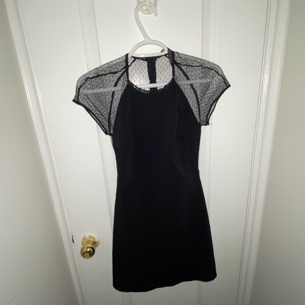 Black Zara Mini Lace Dress